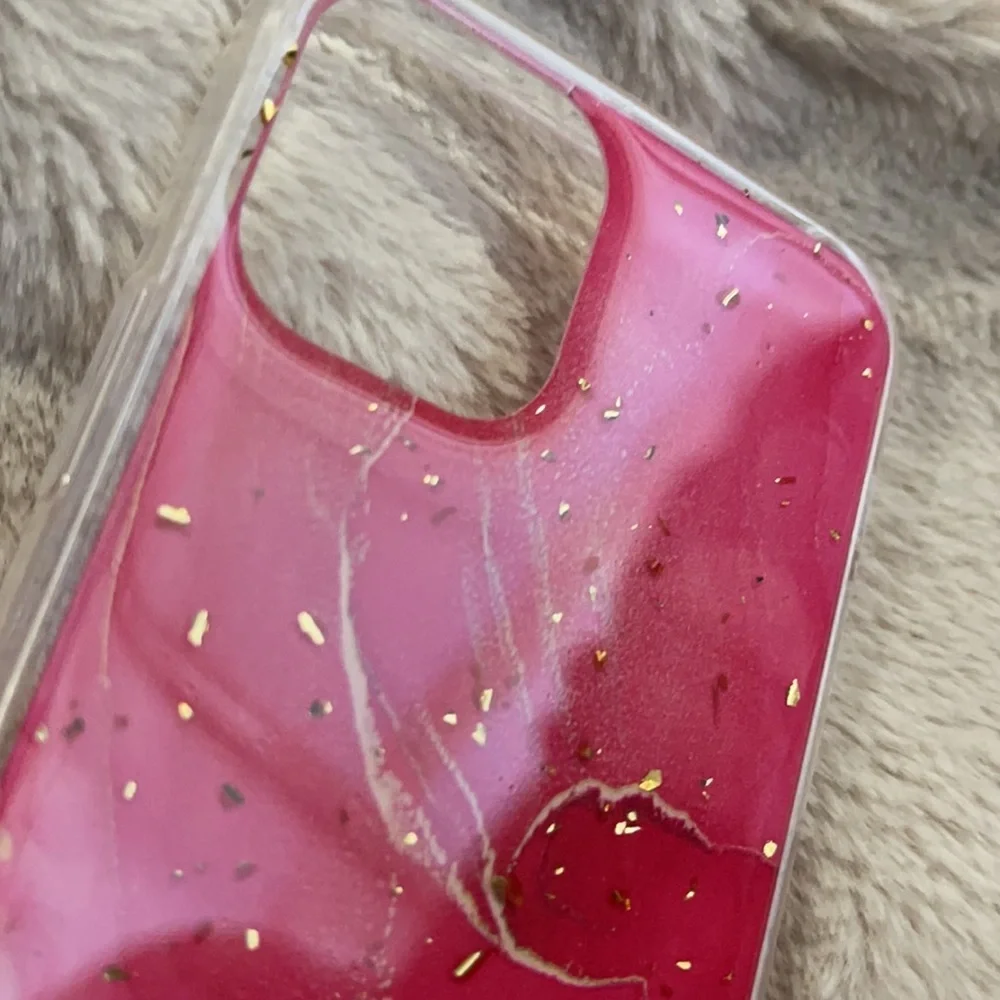 New red marble iPhone 12 case